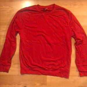Red crewneck sweater